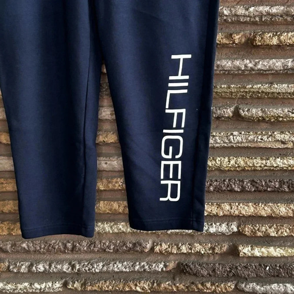 Tommy Hilfiger Men's Blue Spellout Drawstring Sweatpants Loungewear - Picture 5 of 6